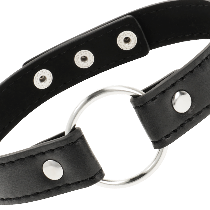 collier en cuir végan 38 cm trois boutons-pression Coquette Chic Desire 4