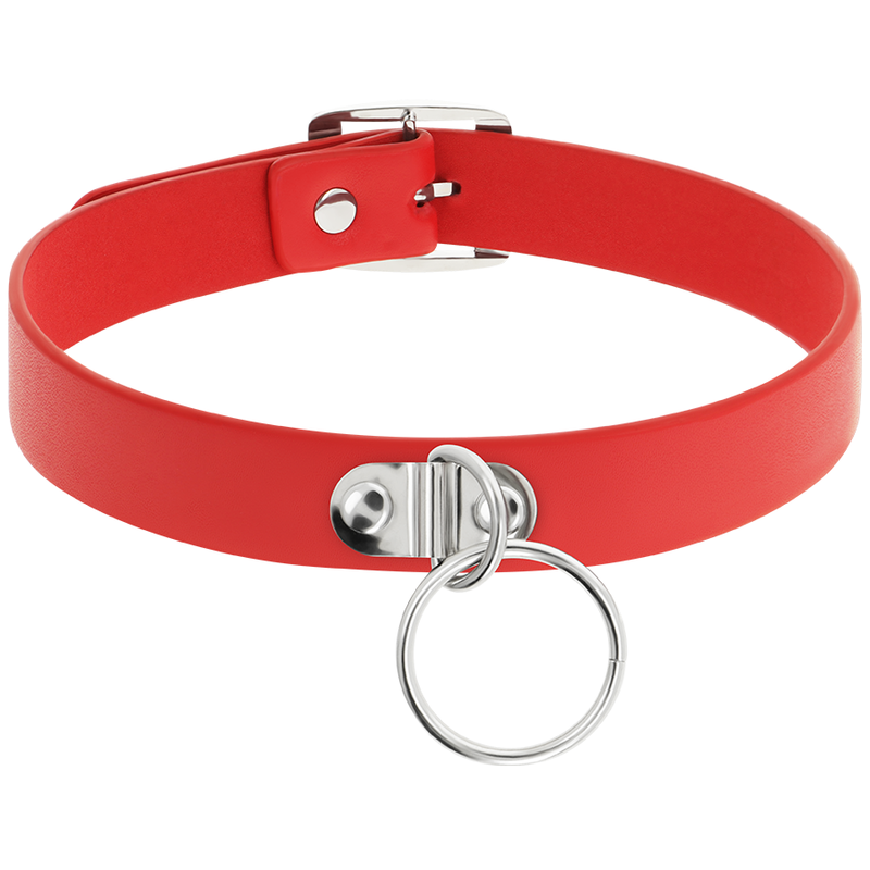 ras de cou rouge en cuir végan 41 cm Coquette Chic Desire 3