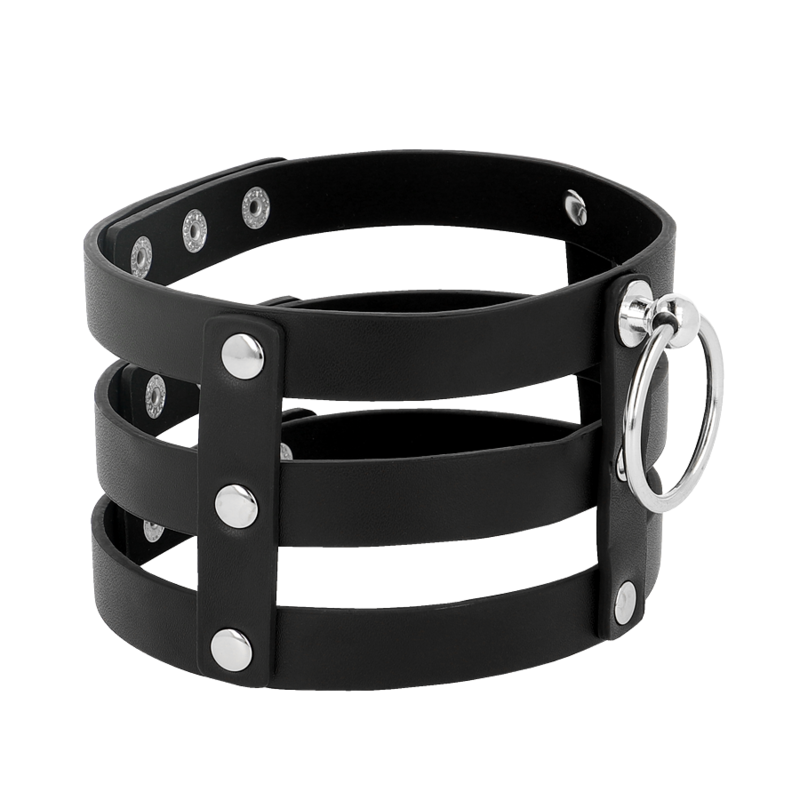 ras de cou large en cuir végan 38 cm style fétiche Coquette Chic Desire 3