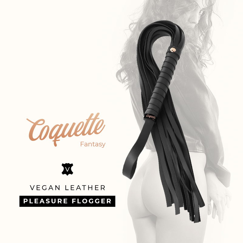 fouet fantaisie en cuir végan 28 cm Coquette Chic Desire 2