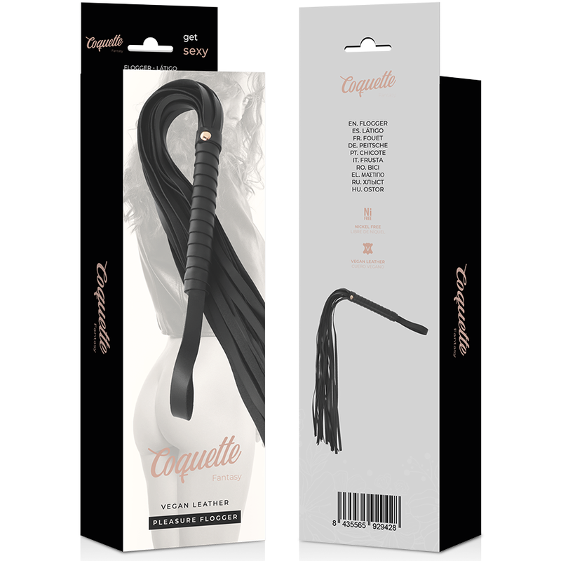 fouet fantaisie en cuir végan 28 cm Coquette Chic Desire 7