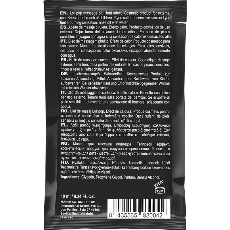 huile de massage kissable effet chaleur saveur sucette 10 ml Coquette Chic Desire 2