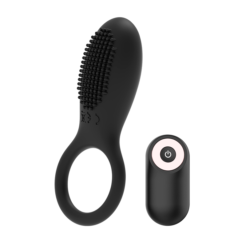 anneau pénien vibrant télécommandé rechargeable noir et or Coquette Chic Desire 7