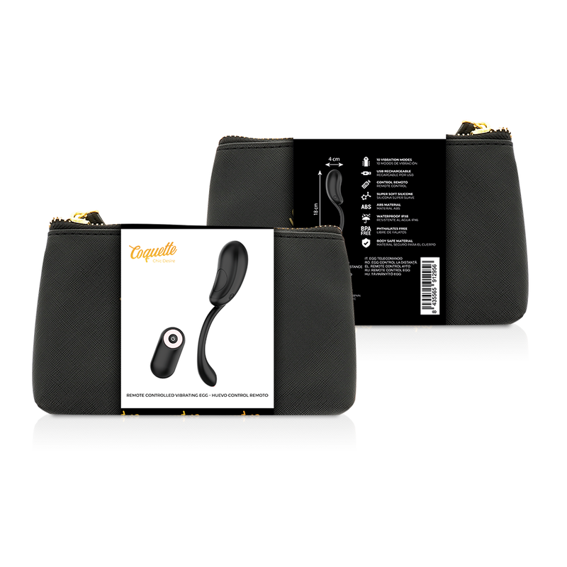 œuf vibrant télécommandé rechargeable noir et or Coquette Chic Desire 3