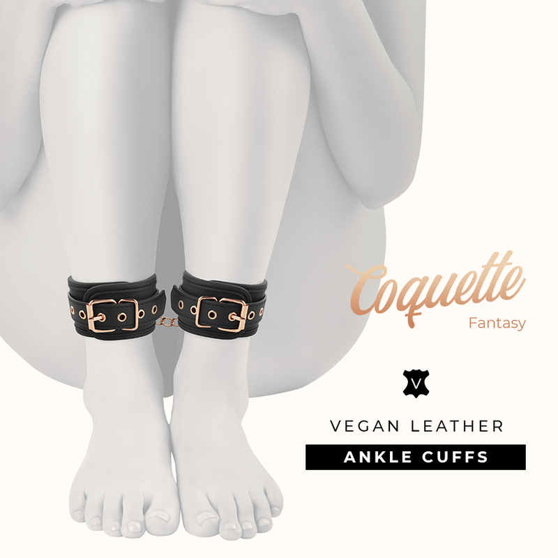 menottes de chevilles fantaisie en cuir végan doublure néoprène Coquette Chic Desire Fantasy 2