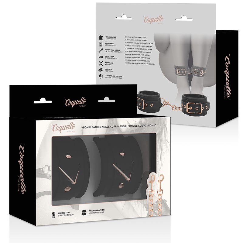 menottes de chevilles fantaisie en cuir végan doublure néoprène Coquette Chic Desire Fantasy 8