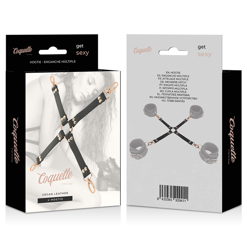 attache poignets-chevilles en cuir végan Coquette Chic Desire Fantasy 6