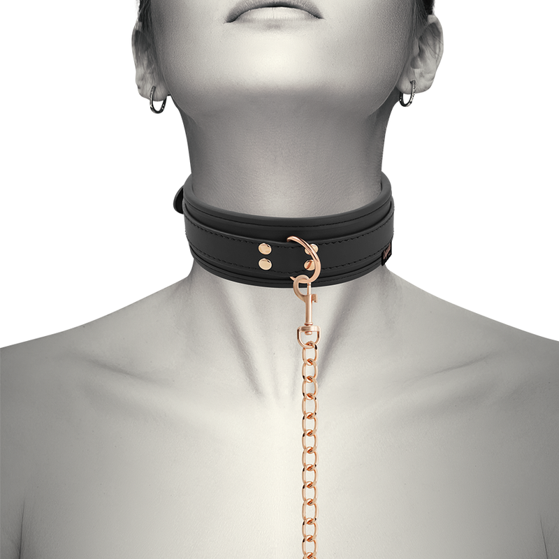 collier fantaisie avec bracelet et laisse en cuir végan doublure néoprène Coquette Chic Desire Fantasy 3