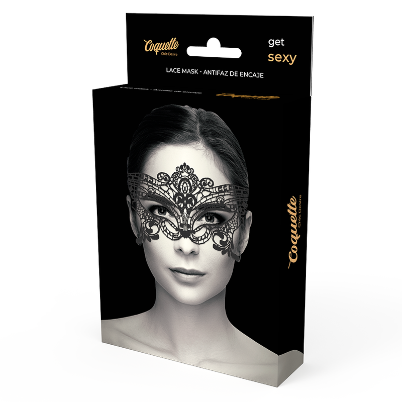masque pour les yeux large en dentelle noire Coquette Chic Desire 3