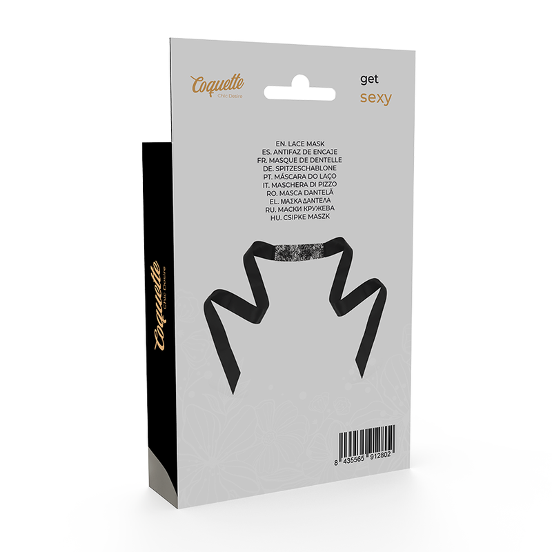 masque pour les yeux en dentelle noire avec ruban Coquette Chic Desire 6