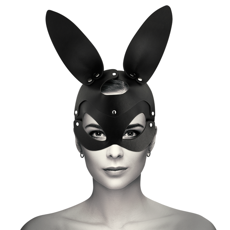 masque en cuir végan avec oreilles de lapin Coquette Chic Desire 2