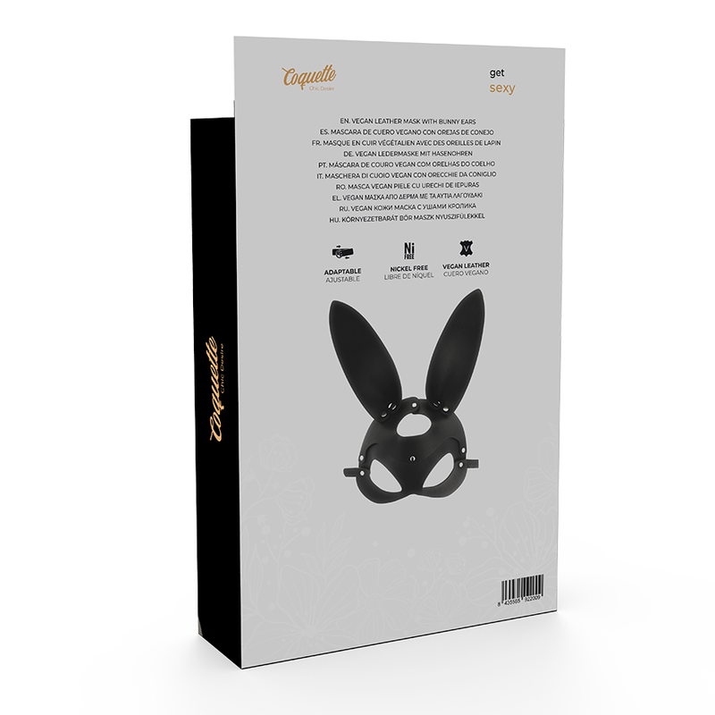 masque en cuir végan avec oreilles de lapin Coquette Chic Desire 6