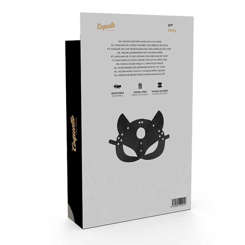 masque en cuir végan avec oreilles de chat Coquette Chic Desire 6