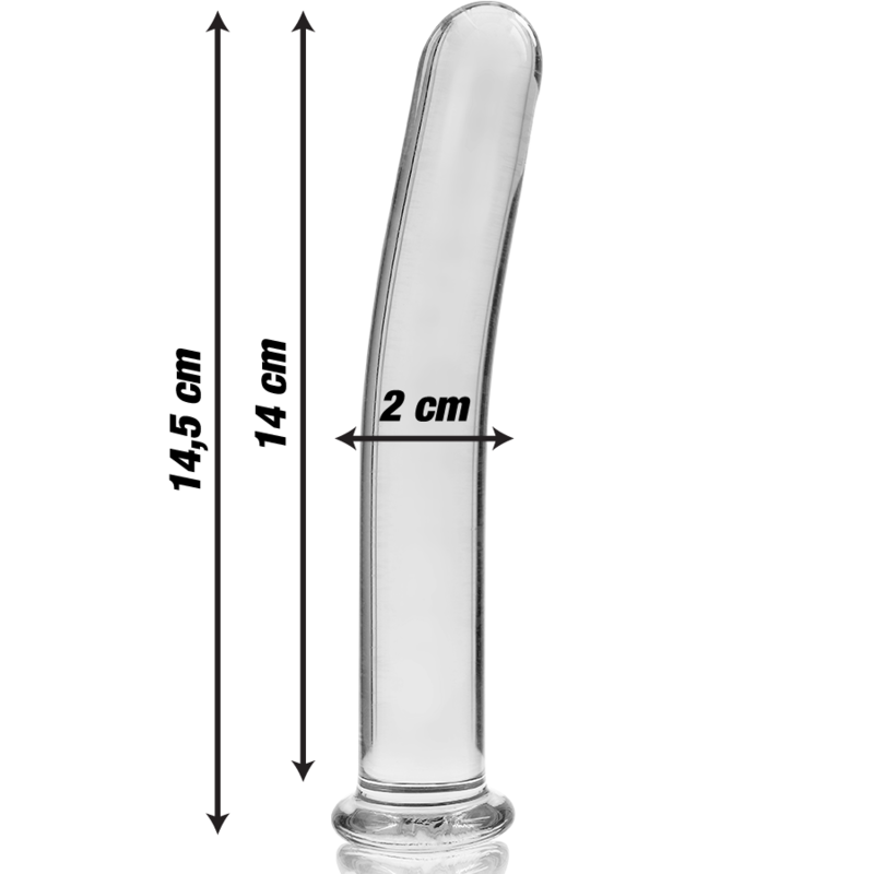 Gode en verre Nebula modèle 8 transparent, vue 3