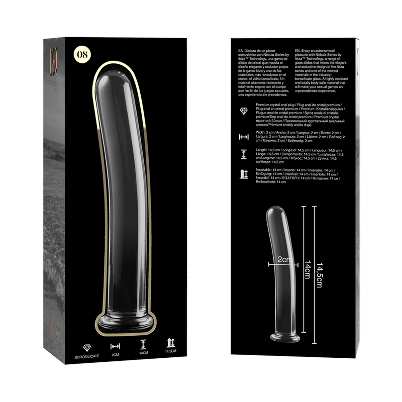 Gode en verre Nebula modèle 8 transparent, vue 5