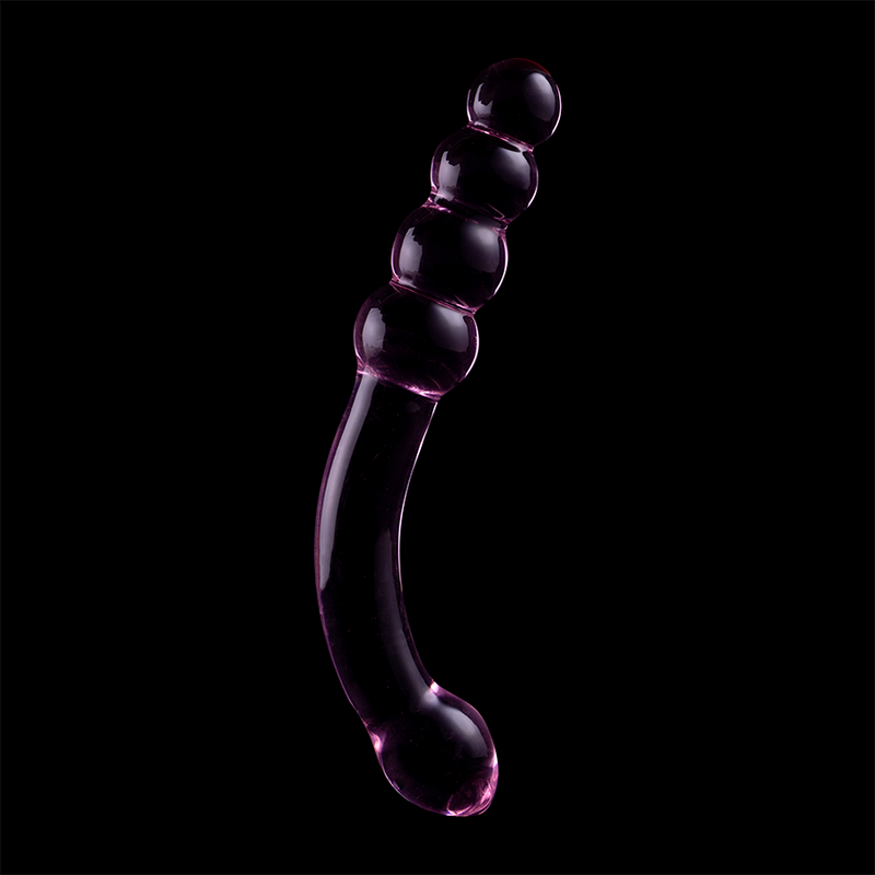 Gode en verre Nebula Ibiza modèle 14 rose 18,5 cm 6