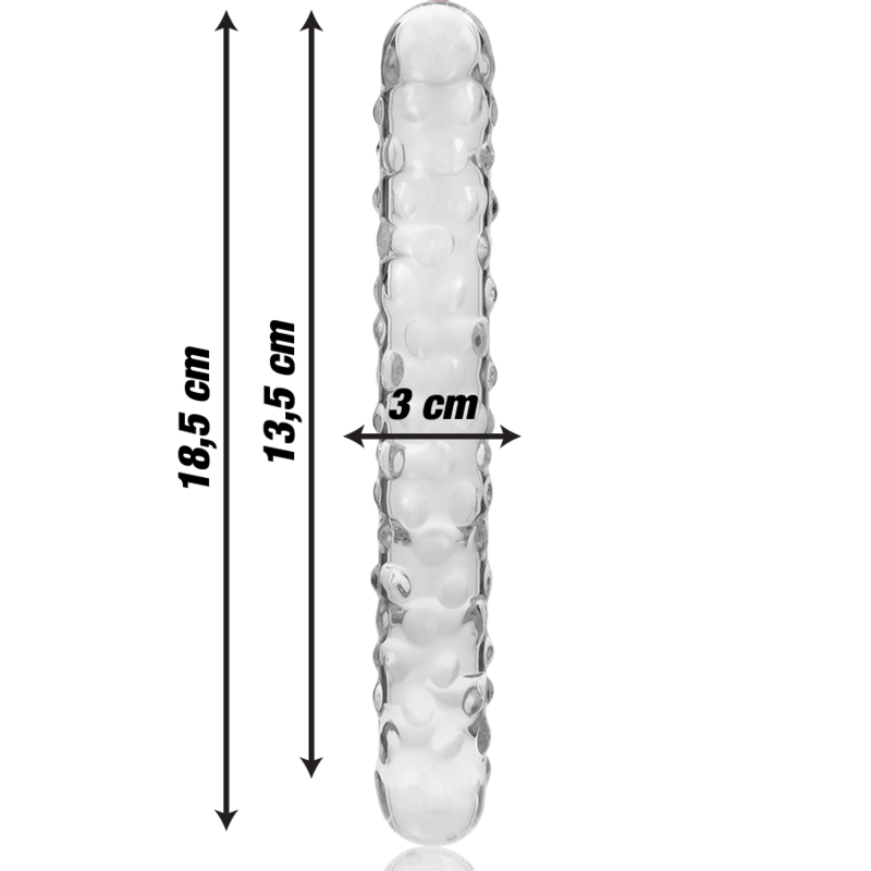 Gode en verre Nebula Ibiza modèle 15 transparent 18,5 cm 3