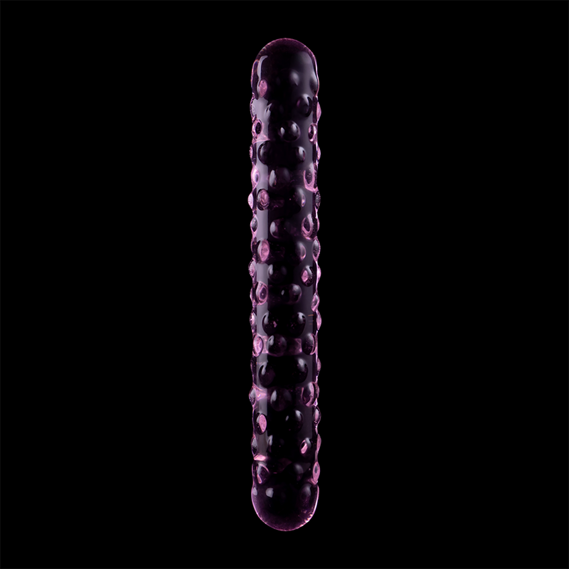 Gode en verre Nebula Ibiza modèle 15 rose 18,5 cm 6
