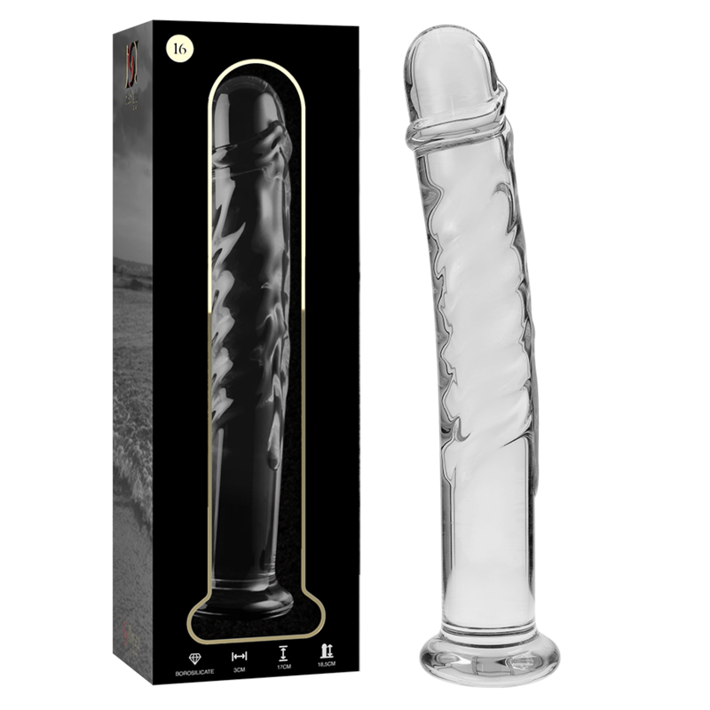 Gode en verre Nebula Ibiza modèle 16 transparent 18,5 cm 2