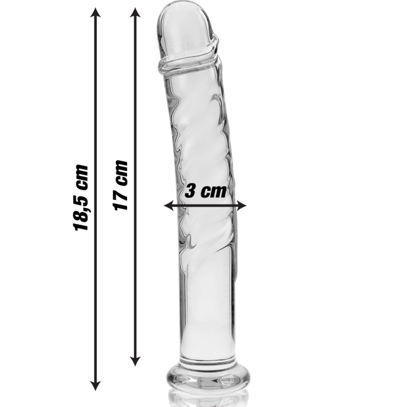 Gode en verre Nebula Ibiza modèle 16 transparent 18,5 cm 3