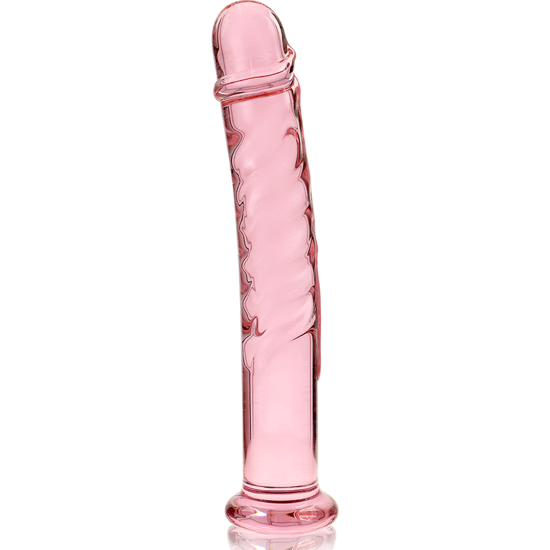 Gode en verre Nebula Ibiza modèle 16 rose 18,5 cm 4