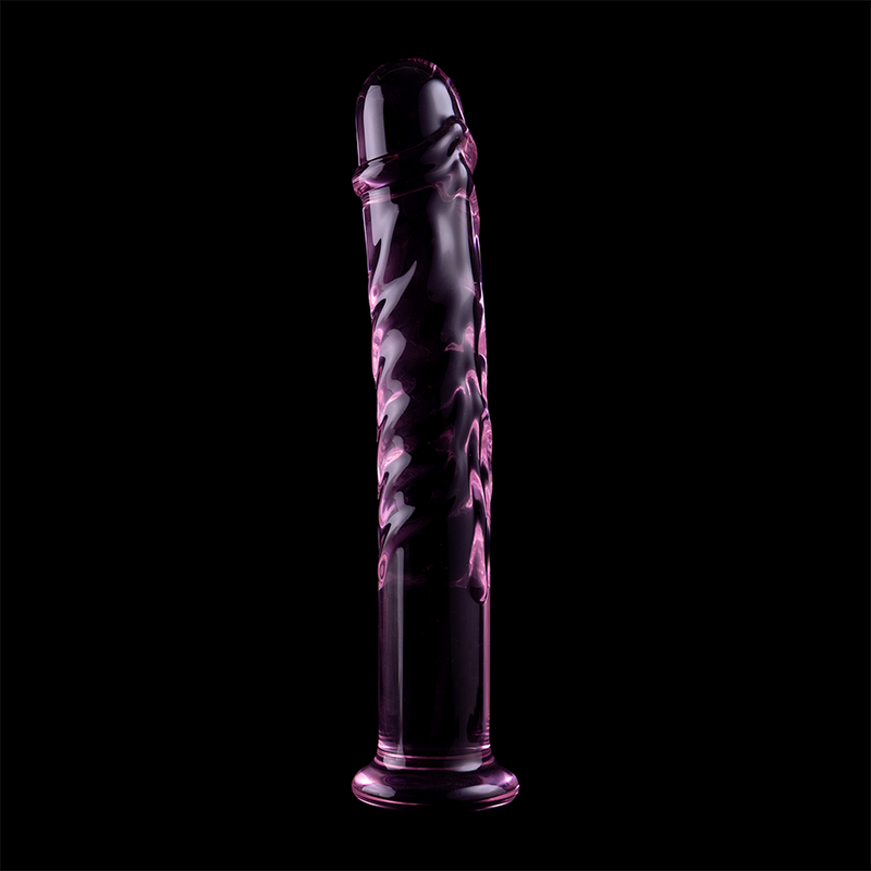 Gode en verre Nebula Ibiza modèle 16 rose 18,5 cm 6