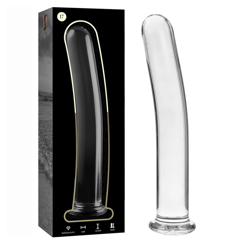 Gode en verre Nebula Ibiza modèle 17 transparent 18,5 cm 2