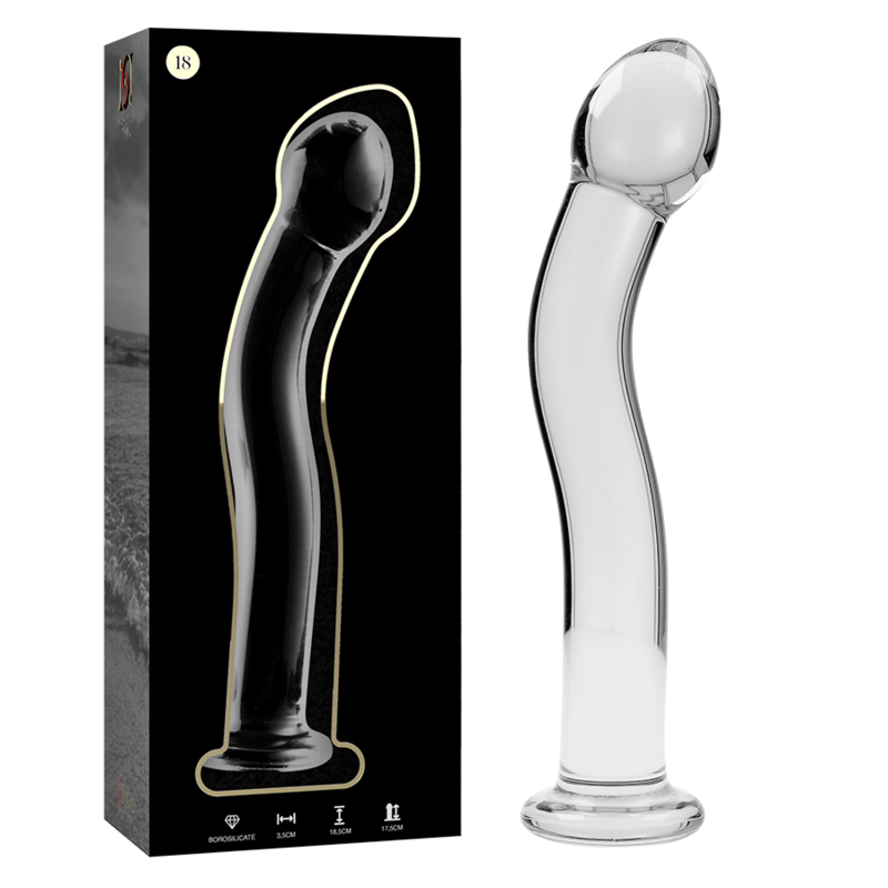 Gode en verre Nebula Ibiza modèle 18 transparent 18,5 cm 2