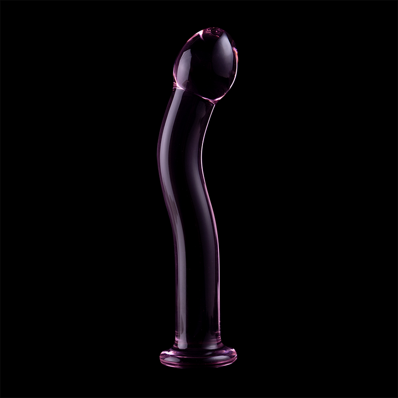 Gode en verre Nebula Ibiza modèle 18 rose 18,5 cm 6