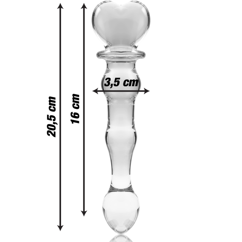 Gode en verre Nebula Ibiza modèle 21 transparent 20,5 cm 3