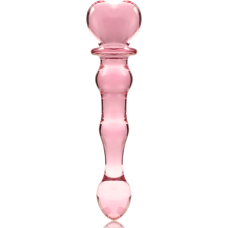Gode en verre Nebula Ibiza modèle 21 rose 20,5 cm 4