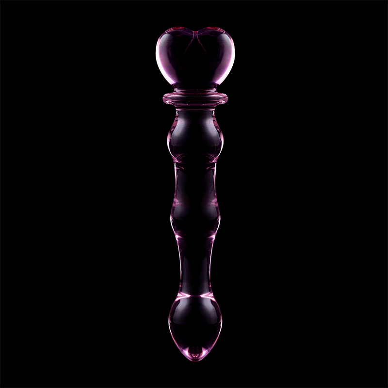 Gode en verre Nebula Ibiza modèle 21 rose 20,5 cm 6