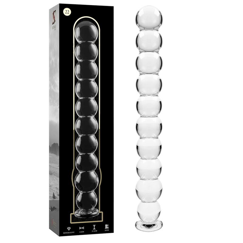Gode en verre Nebula Ibiza modèle 22 transparent 21,5 cm 2