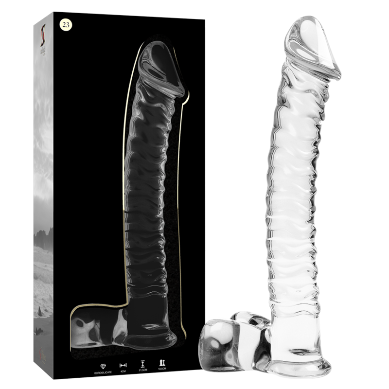 Gode en verre Nebula Ibiza modèle 23 transparent 21,5 cm 2