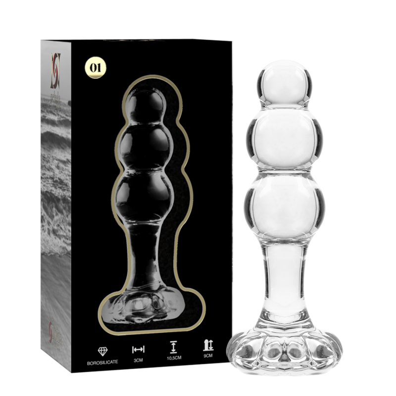 Plug anal en verre Nebula Ibiza modèle 1 transparent 10,5 cm 2