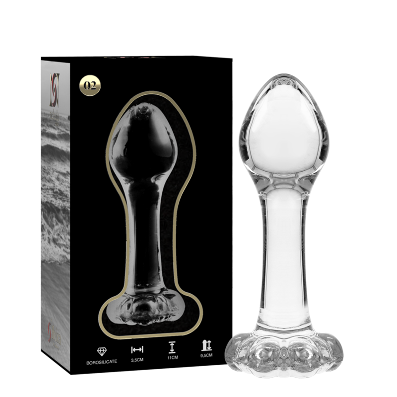 Plug anal en verre Nebula Ibiza modèle 2 transparent 11 cm 2