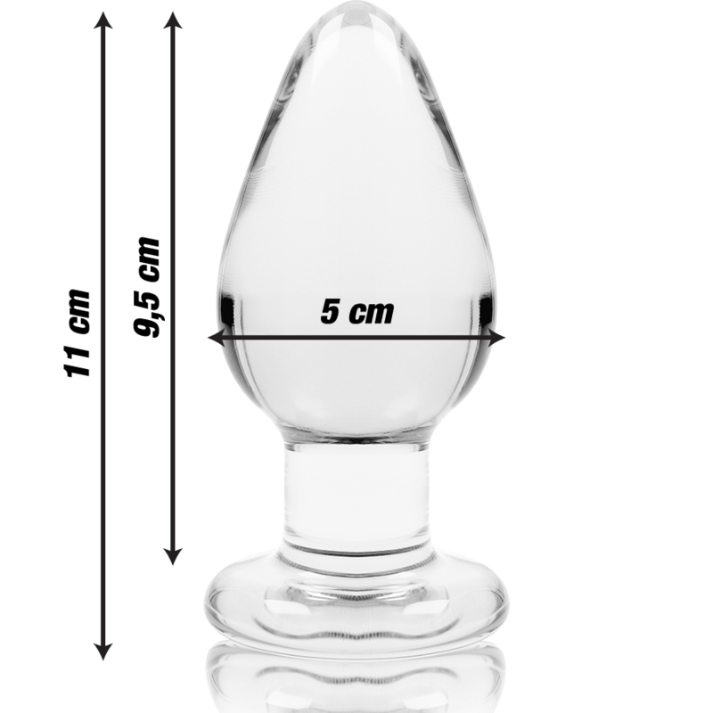 Plug anal en verre Nebula Ibiza modèle 3 transparent 11 cm 3