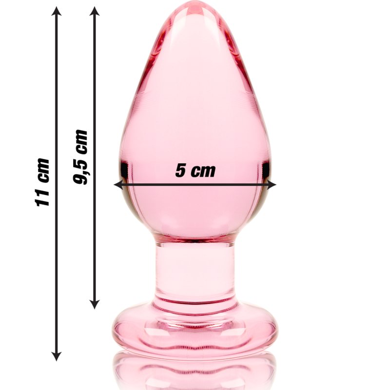 Plug anal en verre Nebula Ibiza modèle 3 rose 11 cm 3
