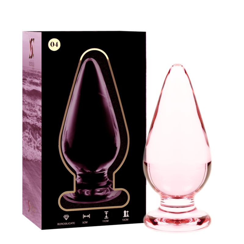 Plug anal en verre Nebula Ibiza modèle 4 rose 11 cm 2