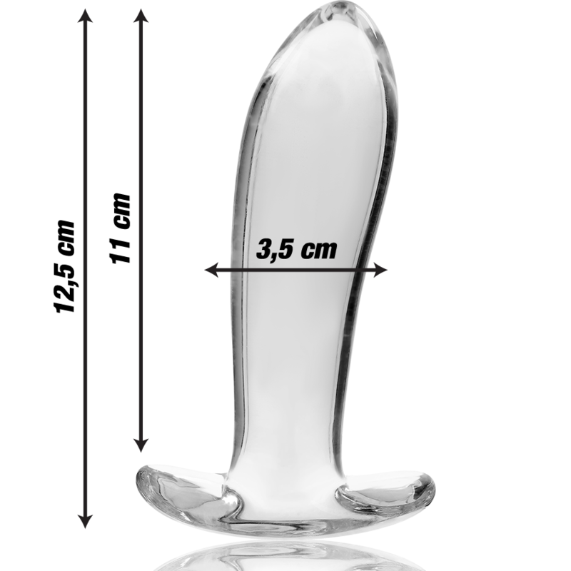Plug anal en verre Nebula Ibiza modèle 5 transparent 12,5 cm 3