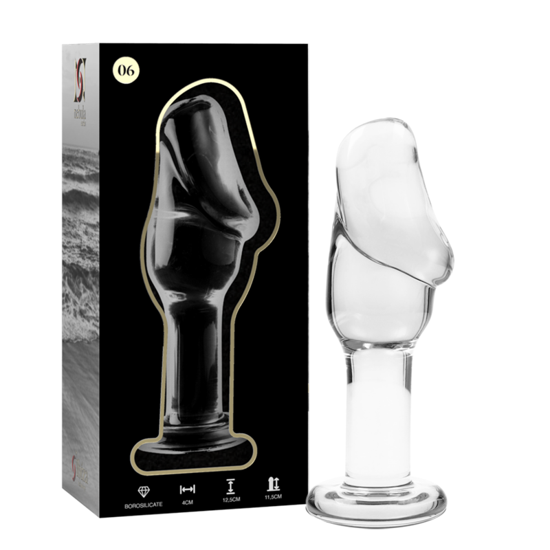 Plug anal en verre Nebula Ibiza modèle 6 transparent 12,5 cm 2