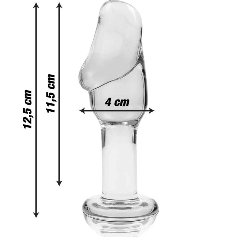 Plug anal en verre Nebula Ibiza modèle 6 transparent 12,5 cm 3