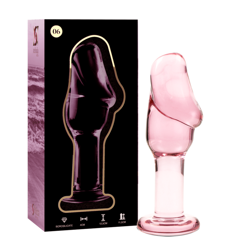 Plug anal en verre Nebula Ibiza modèle 6 rose 12,5 cm 2