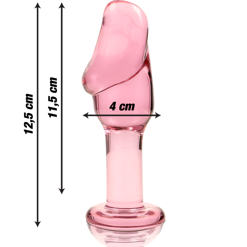 Plug anal en verre Nebula Ibiza modèle 6 rose 12,5 cm 3