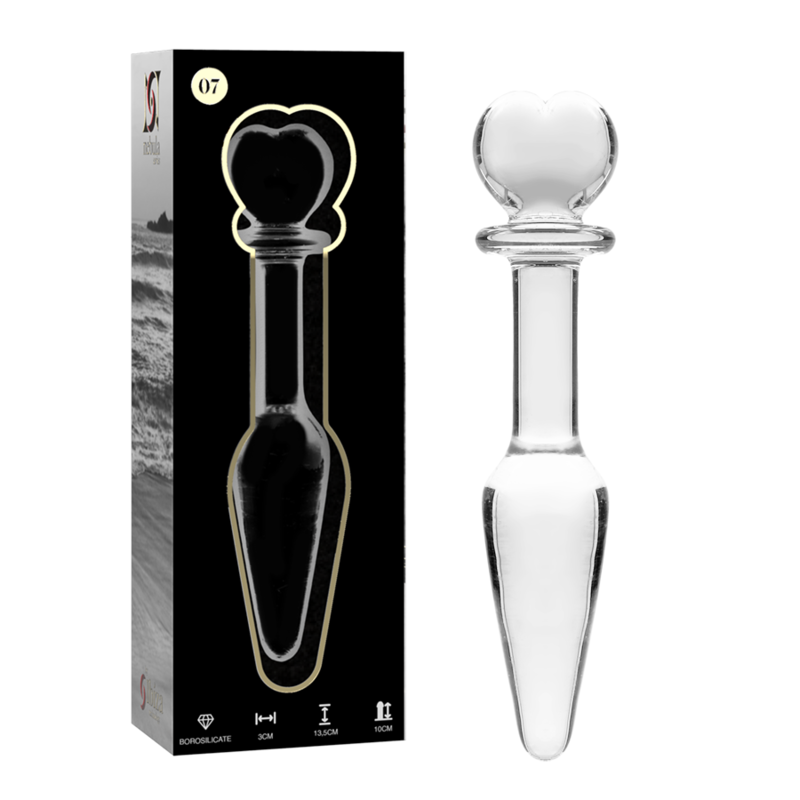 Plug anal en verre Nebula Ibiza modèle 7 transparent 13,5 cm 2
