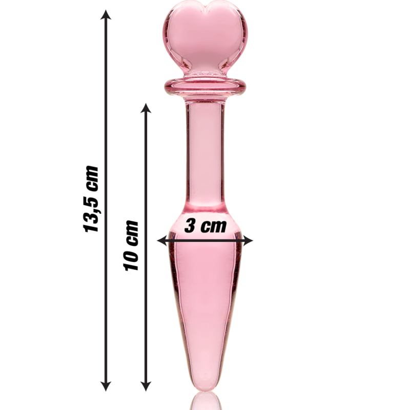 Plug anal en verre Nebula Ibiza modèle 7 rose 13,5 cm 3