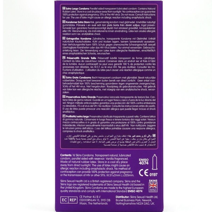Préservatifs Skins Premium extra larges 16 unités 4