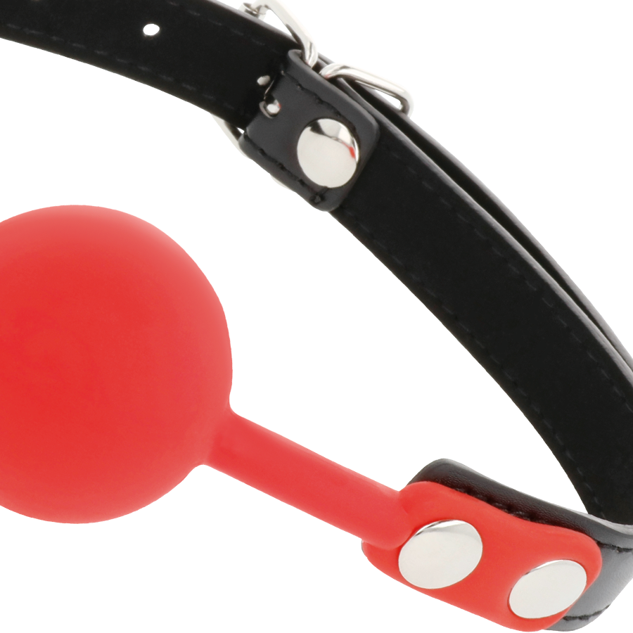 Bâillon silicone rouge Darkness, vue 3 sur 5