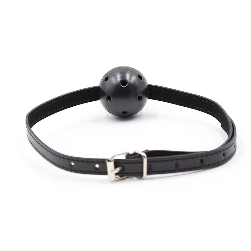 Bâillon boule avec évents réglable Ohmama Fetish, vue 2 sur 5
