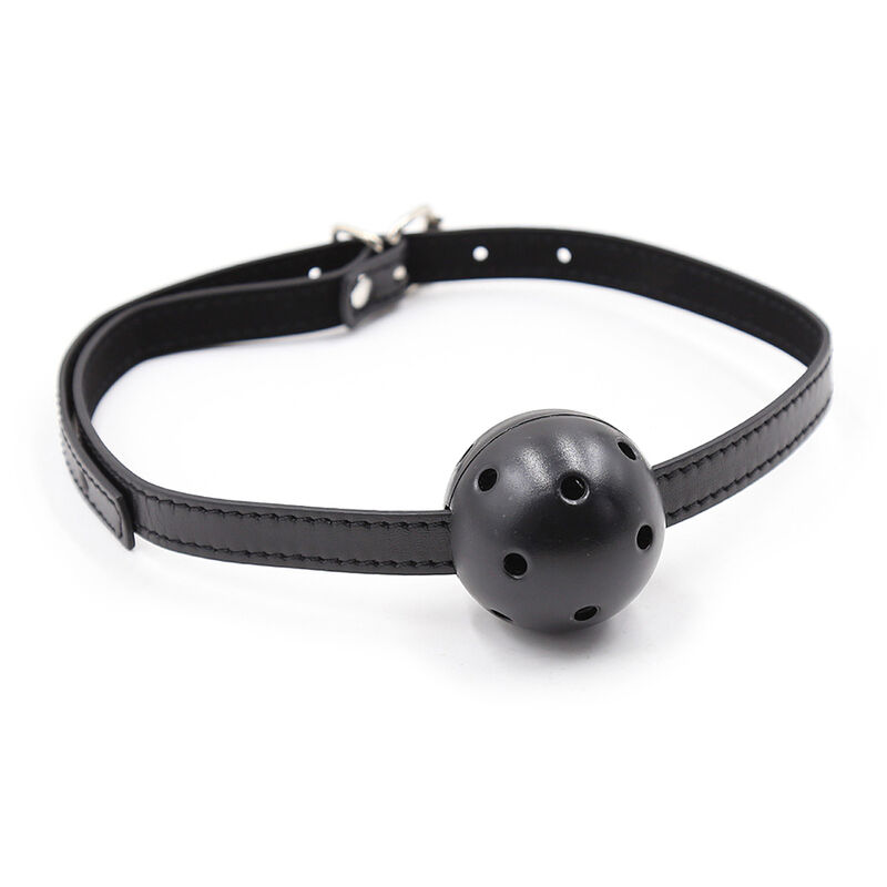 Bâillon boule avec évents réglable Ohmama Fetish, vue 4 sur 5